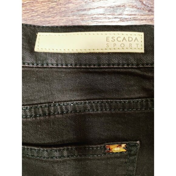NWT Escada Sport Mid Rise Straight Leg Denim Jeans Deep Chocolate Brown Men's 36 - Picture 11 of 15